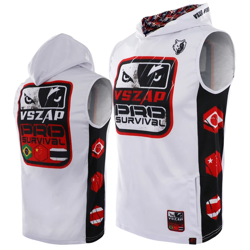 VSZAP Boxing Fighting Jujutsu Спортивная толстовка без рукавов большого размера S-2XL Размер