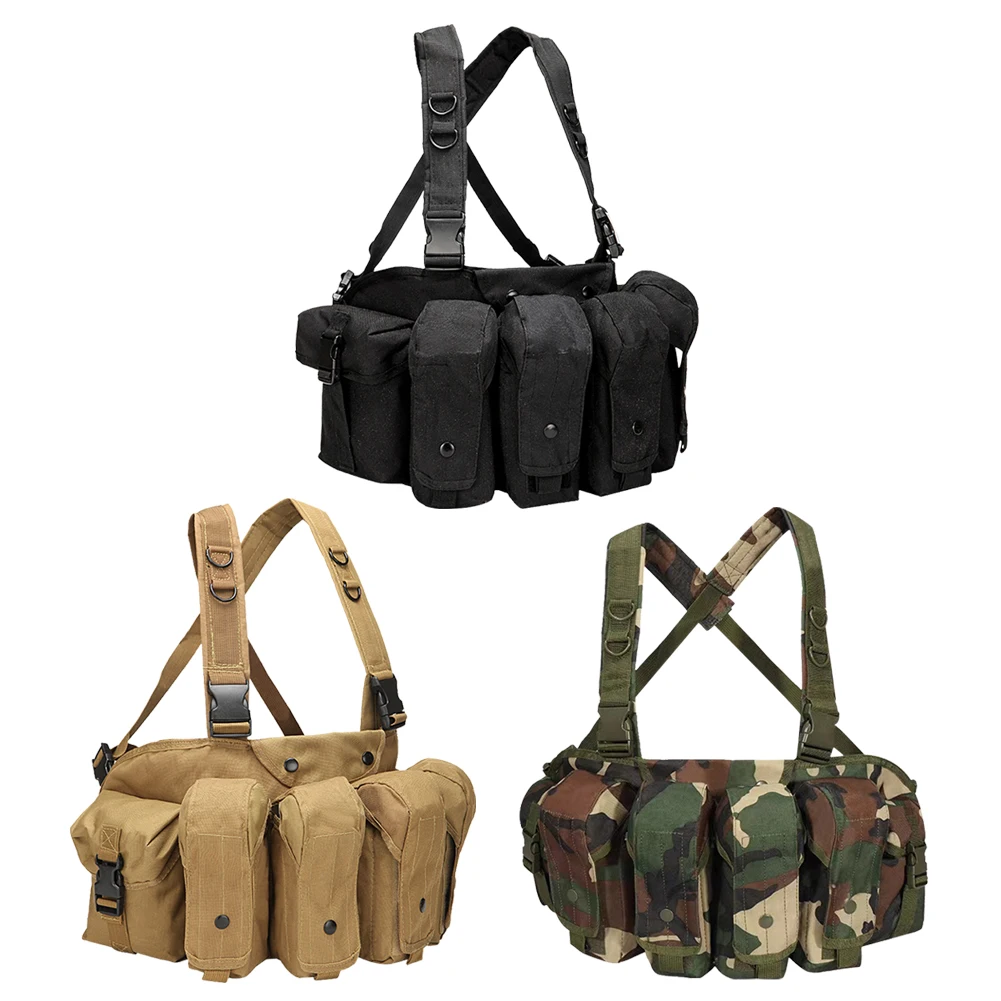 800D Oxford Chest Bag Adjustable Harness Airsoft Bag Quick Release Molle Magazine Pouch Carrier Outdoor CS Paintball Equipment
800D Oxford Chest Bag Adjustable Harness Airsoft Bag Quick Release Molle Magazine Pouch Carrier Outdoor CS Paintball Equipment