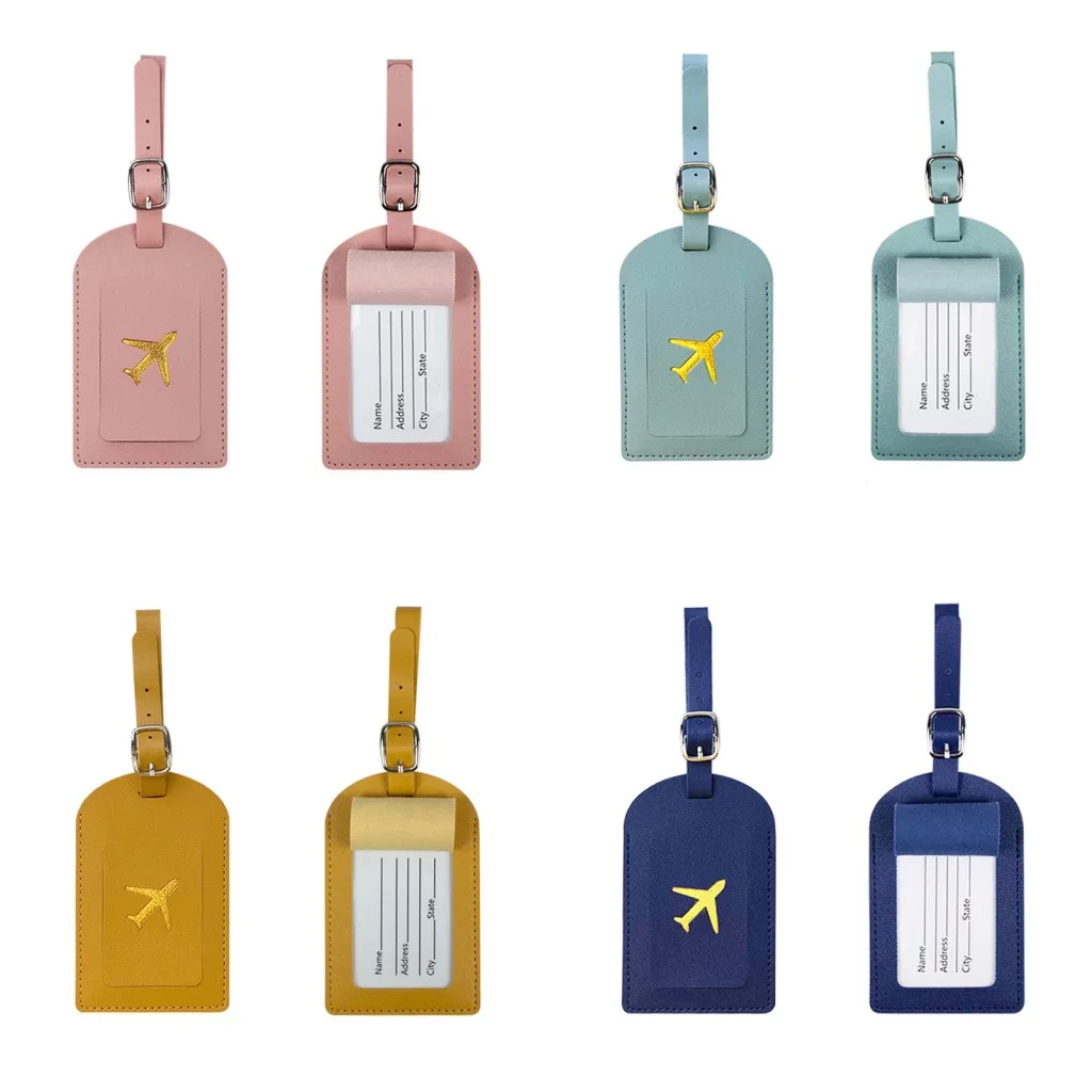 1PC Portable PU Leather Luggage Tag Suitcase Identifier Label Baggage Board Bag Tag Name ID Address Holder Travel Passport Card
1PC Portable PU Leather Luggage Tag Suitcase Identifier Label Baggage Board Bag Tag Name ID Address Holder Travel Passport Card