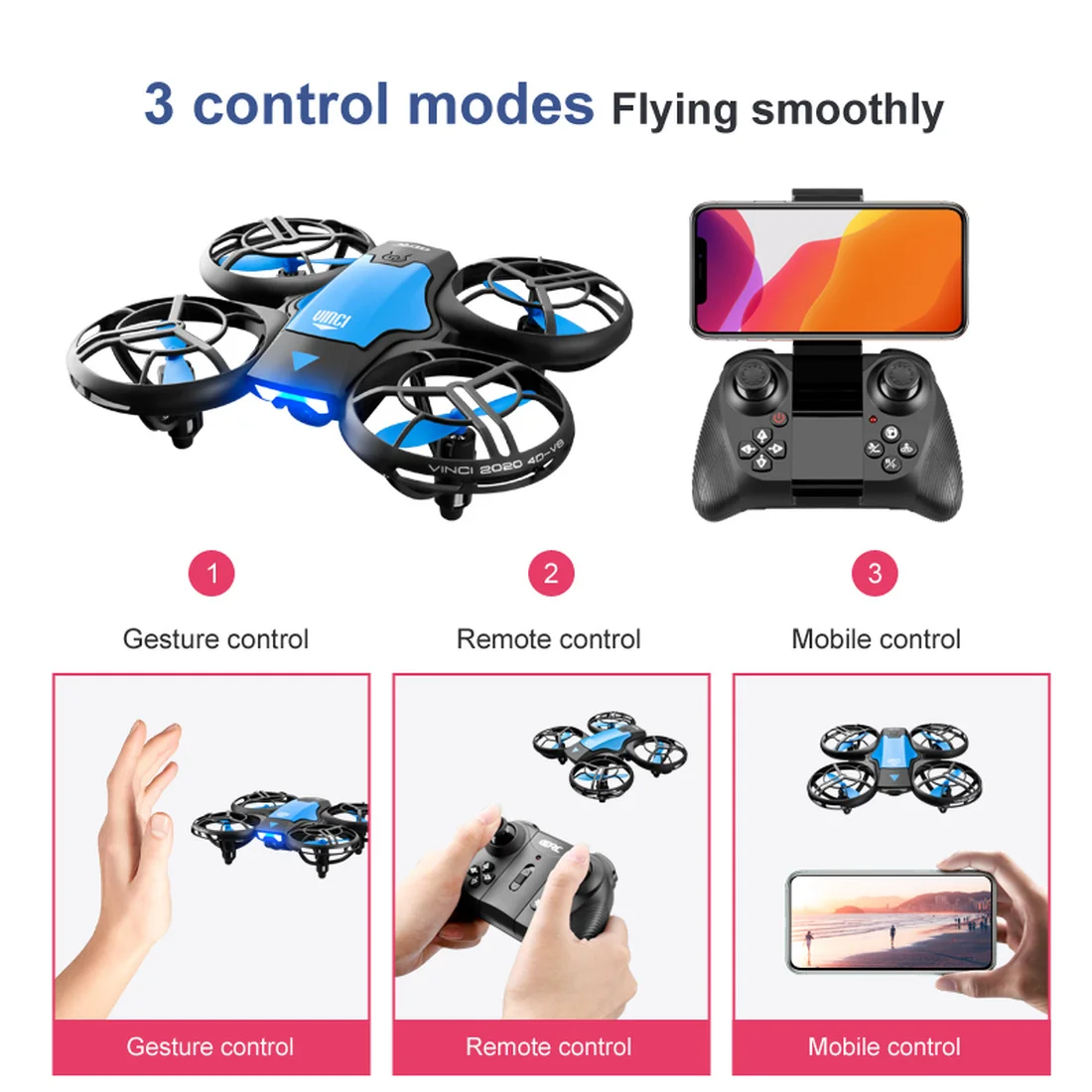 New Children Drone Toys V8 Mini Drone 4k HD Wide Angle Camera 1080P WiFi Fpv Drone Camera Height Keep Helicopter Toys for Boys 
New Children Drone Toys V8 Mini Drone 4k HD Wide Angle Camera 1080P WiFi Fpv Drone Camera Height Keep Helicopter Toys for Boys
