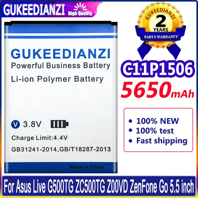 5650mAh C11P1506 Battery For ASUS Live G500TG ZC500TG Z00VD ZenFone Go 5.5 Inch Phone High Quality Batterie Li-polym Bateria
5650mAh C11P1506 Battery For ASUS Live G500TG ZC500TG Z00VD ZenFone Go 5.5 Inch Phone High Quality Batterie Li-polym Bateria