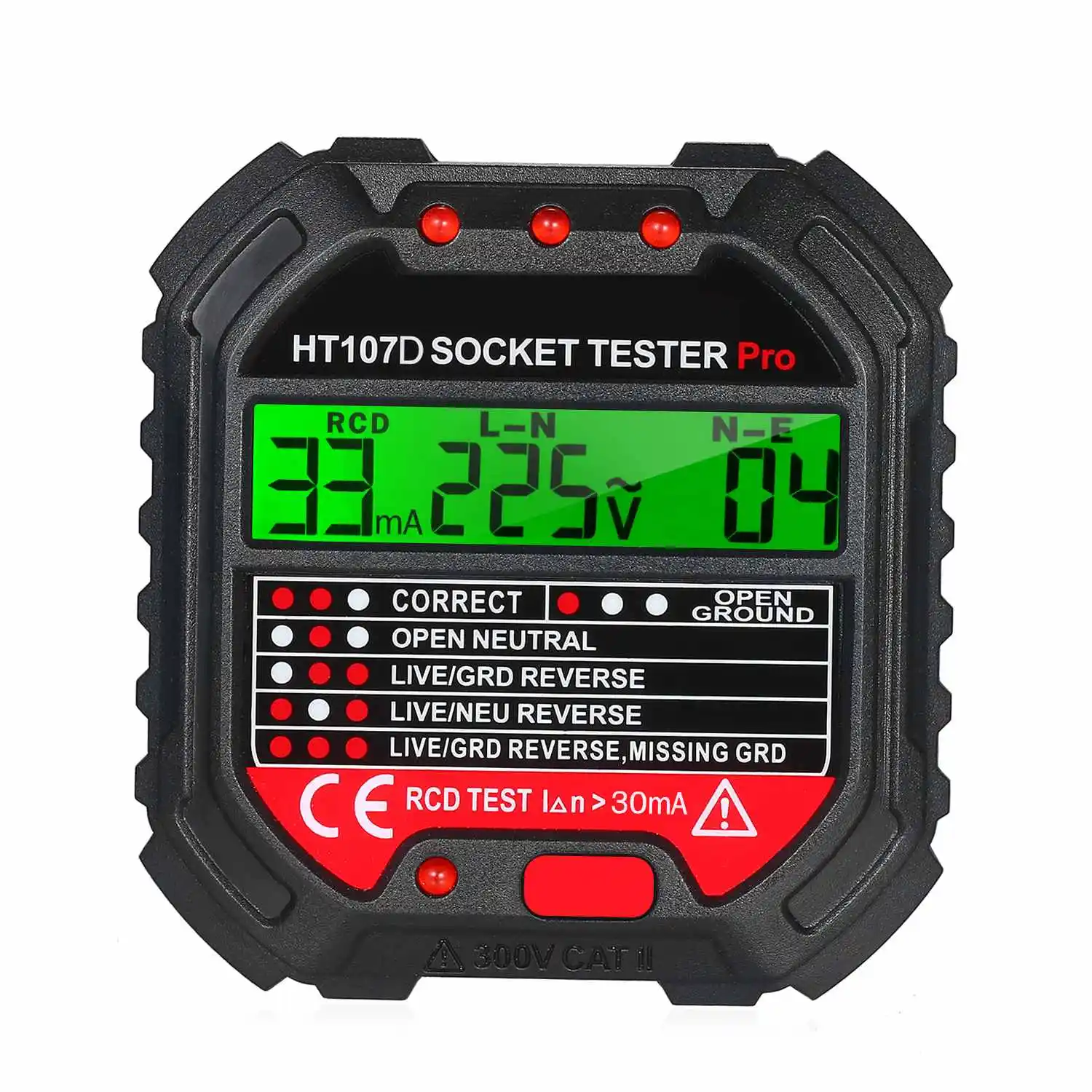 GFCI Outlet Tester with Voltage Display 90-250V Socket Tester for Electric Maintenance Office Sockets Power Strips Wall Sockets
GFCI Outlet Tester with Voltage Display 90-250V Socket Tester for Electric Maintenance Office Sockets Power Strips Wall Sockets