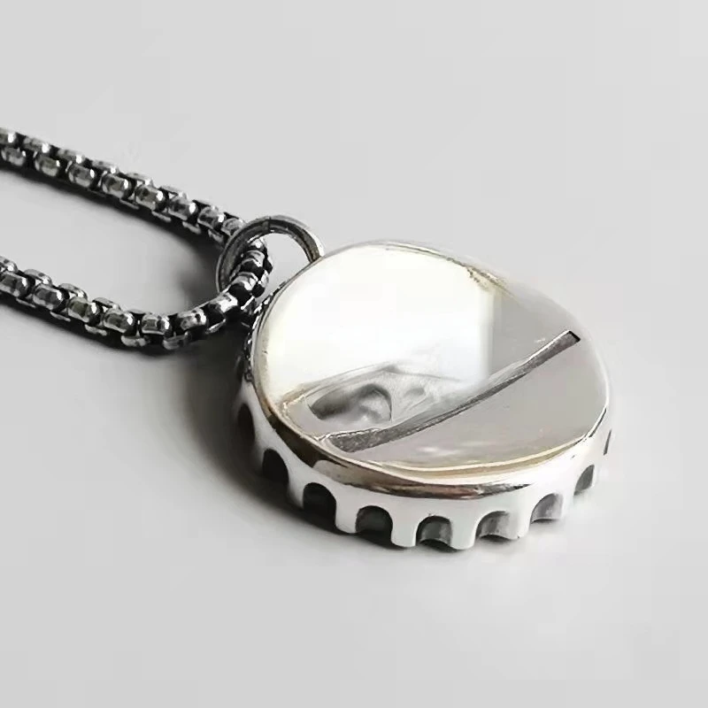 Silver Cola Bottle Cap Necklace Punk Hip Hop Looking For Beer Drink Pendant Men And Women Necklace Wholesale
Silver Cola Bottle Cap Necklace Punk Hip Hop Looking For Beer Drink Pendant Men And Women Necklace Wholesale