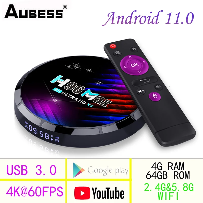 Android 11 TV Box H96 MAX X3 4GB 16GB 64GB 32GB Amlogic S905X4 Support 5G Wifi 1080p 4K 60fps Google Player Youtube 4K H96MAX
Android 11 TV Box H96 MAX X3 4GB 16GB 64GB 32GB Amlogic S905X4 Support 5G Wifi 1080p 4K 60fps Google Player Youtube 4K H96MAX