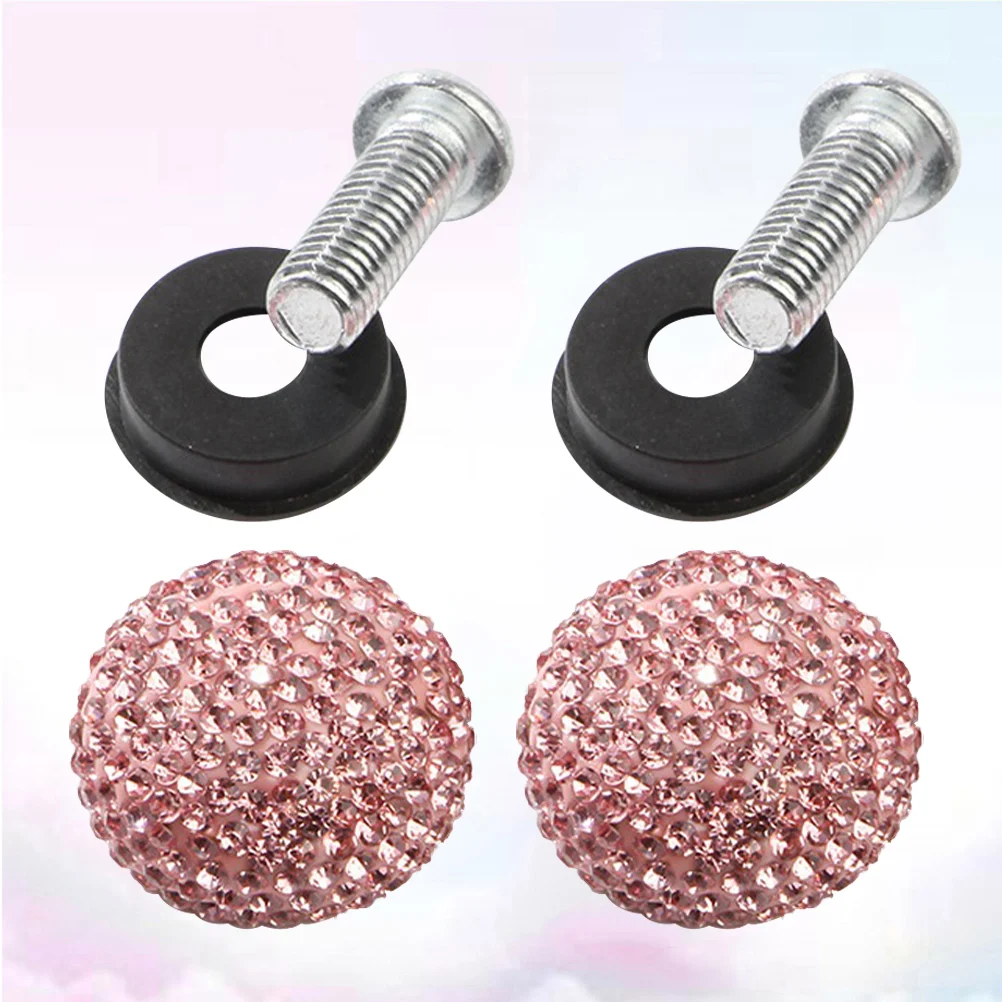 Vehicle License Plate Nuts and Bolts Rhinestone Car Screw Special Fasteners Anti-theft Screws (Pink)
Vehicle License Plate Nuts and Bolts Rhinestone Car Screw Special Fasteners Anti-theft Screws (Pink)