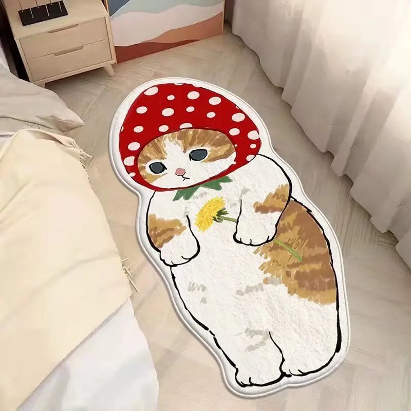 Cartoon Bedside Rug for Home Cat Mats Irregular Carpet Fluffy Cat Floor Mat Shaggy Area Rug Doormat Super Cute Room Decoration
Cartoon Bedside Rug for Home Cat Mats Irregular Carpet Fluffy Cat Floor Mat Shaggy Area Rug Doormat Super Cute Room Decoration