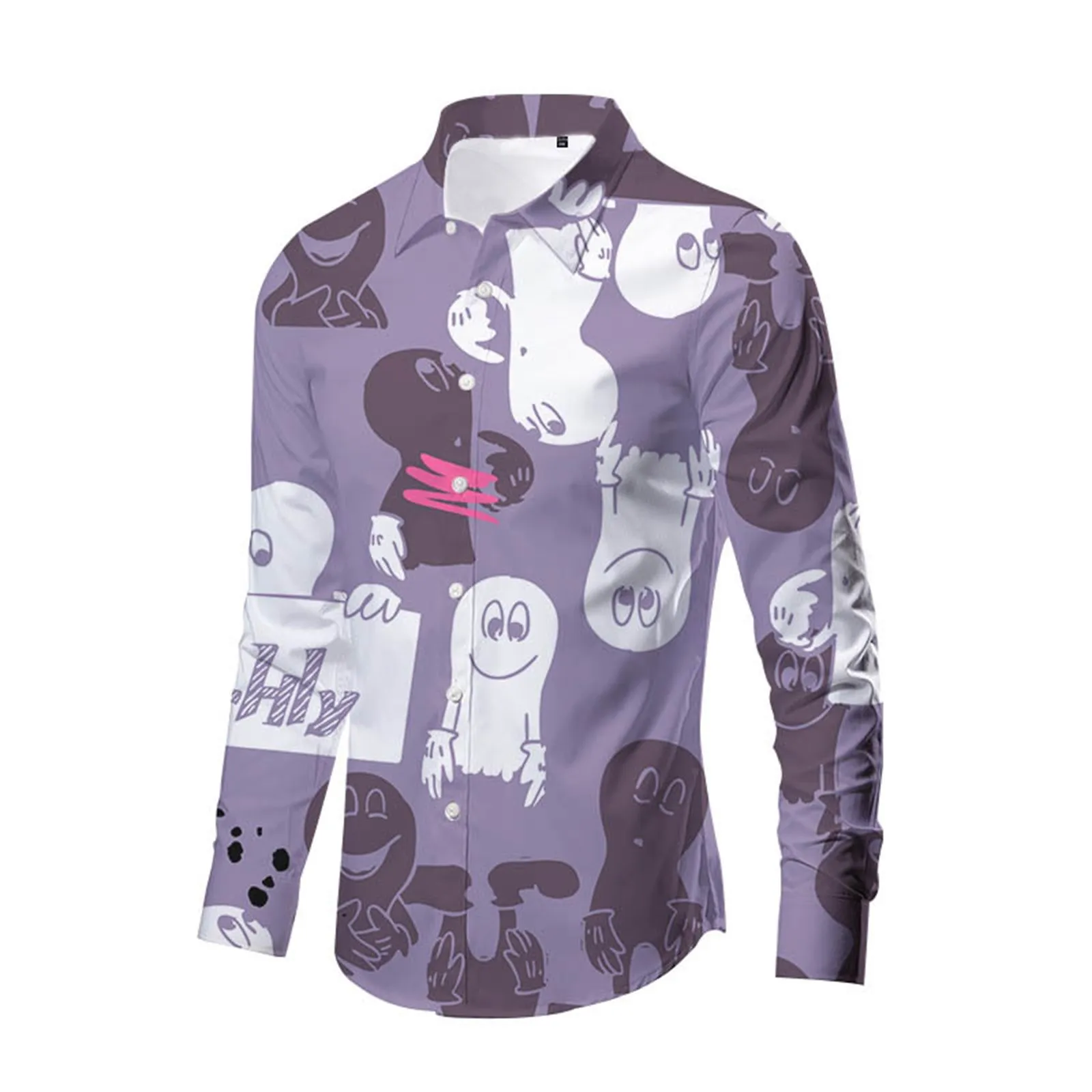 Leisure Men's Halloween Shirt Tops turn-down-collar Long-Sleeve shirts Graffiti print Single Breasted Cardigan Clothing for mens
Leisure Men's Halloween Shirt Tops turn-down-collar Long-Sleeve shirts Graffiti print Single Breasted Cardigan Clothing for mens