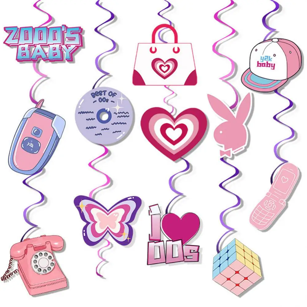 Cute Creative Girl Birthday Spiral Pendant Y2k Party Decoration Props Retro Decorative Banner Y2k Theme Decor New Millennium
Cute Creative Girl Birthday Spiral Pendant Y2k Party Decoration Props Retro Decorative Banner Y2k Theme Decor New Millennium
