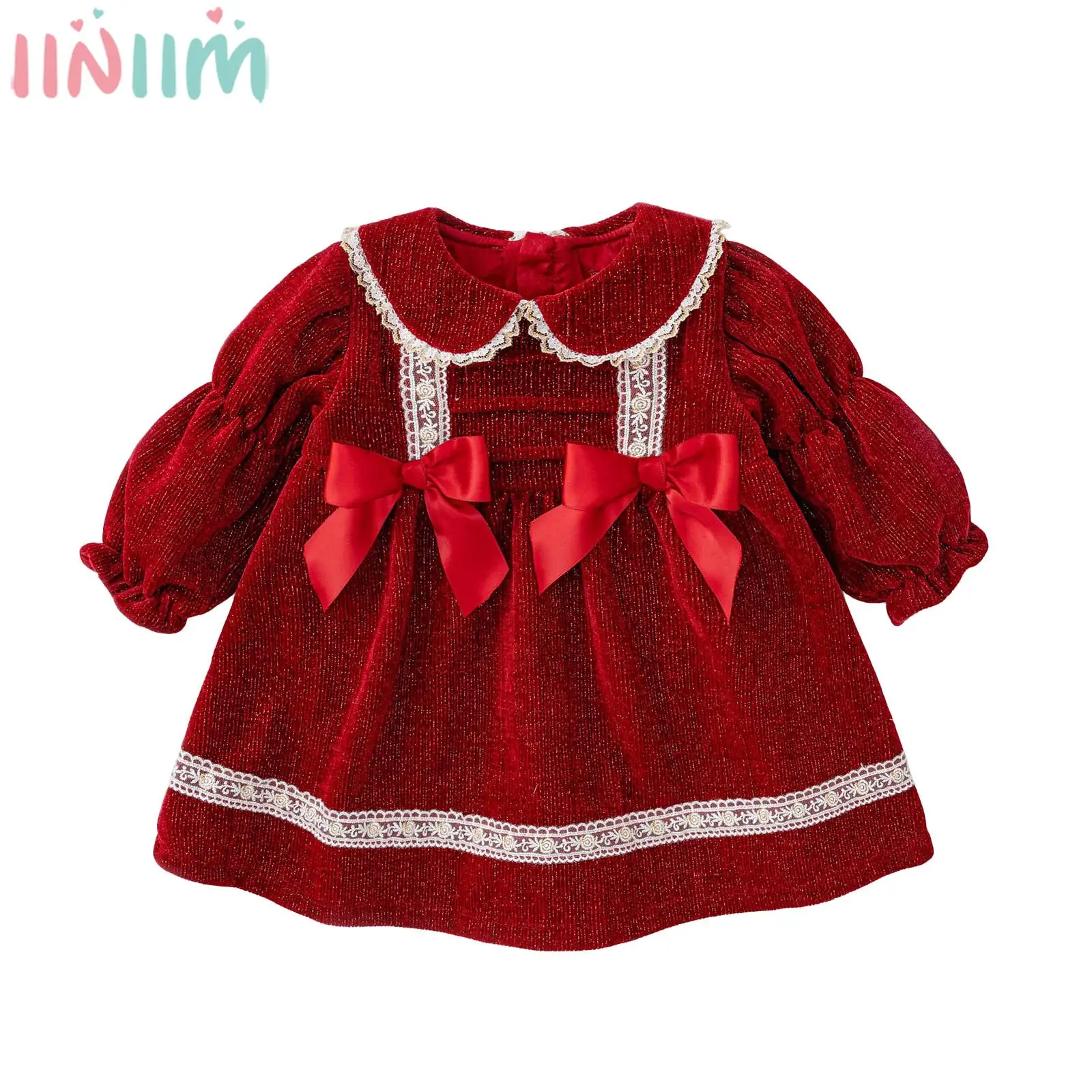 Baby Girls Cute Princess Dress Long Sleeve Bowknot Floral Lace Tutu Party Dress for Christmas New Year Christening Birthday Prom
Baby Girls Cute Princess Dress Long Sleeve Bowknot Floral Lace Tutu Party Dress for Christmas New Year Christening Birthday Prom