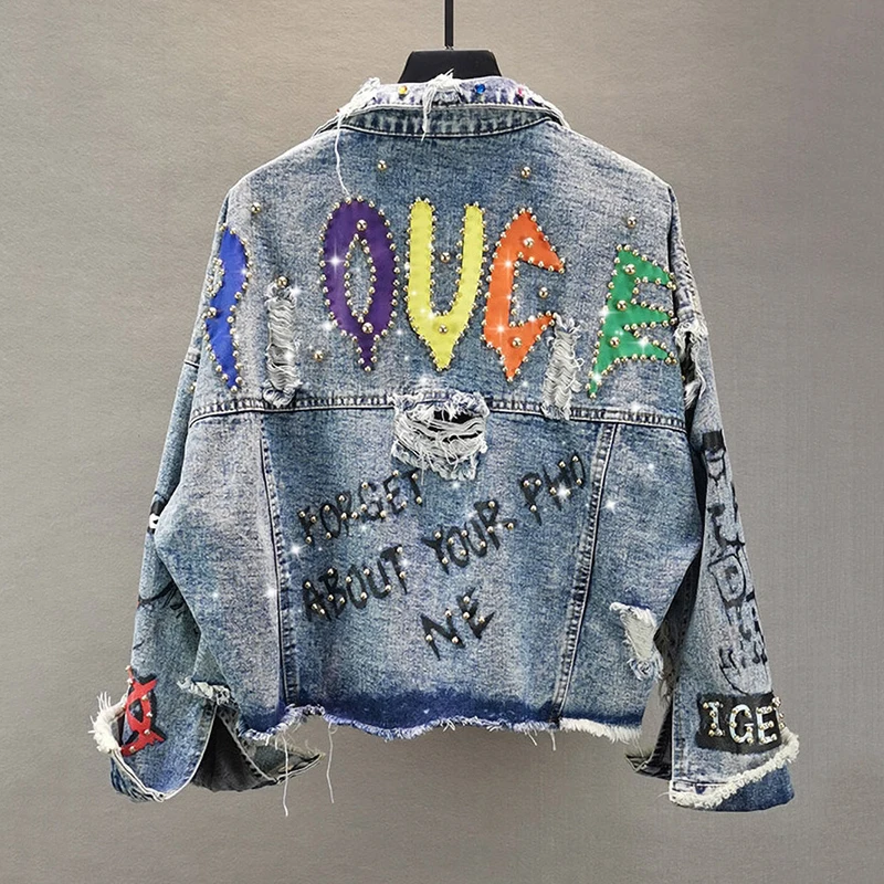 Short Denim Jacket Women Heavy Industry Rhinestone Beaded Letter Hole Jackets 2022 New Spring Fried Street Denim Jacket Female
Short Denim Jacket Women Heavy Industry Rhinestone Beaded Letter Hole Jackets 2022 New Spring Fried Street Denim Jacket Female