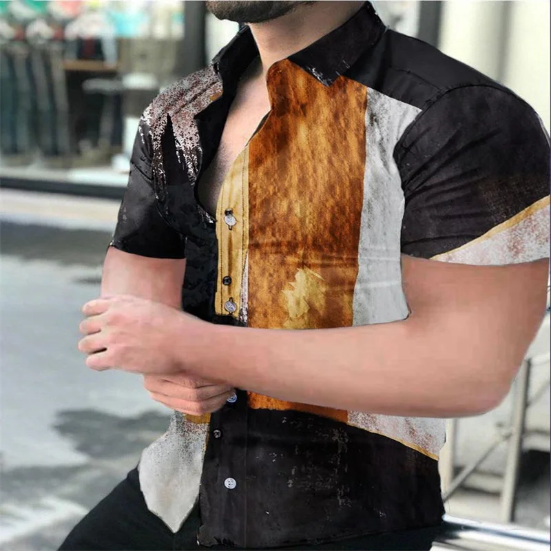 2022 summer new Europe and the United States men's casual short sleeve printed shirt Hawaii holiday shirt men
2022 summer new Europe and the United States men's casual short sleeve printed shirt Hawaii holiday shirt men