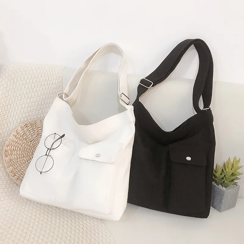 Korean Simple Shoulder Bag Casual Canvas Messenger Backpack Solid Color Large Capacity Wide Shoulder Strap Handbag Multifunction
Korean Simple Shoulder Bag Casual Canvas Messenger Backpack Solid Color Large Capacity Wide Shoulder Strap Handbag Multifunction