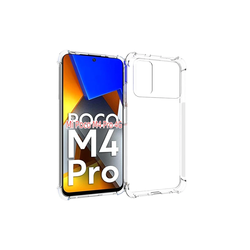 Прозрачный полноразмерный чехол из ТПУ с четырьмя углами для Xiaomi POCO M4 Pro 4G
Прозрачный полноразмерный чехол из ТПУ с четырьмя углами для Xiaomi POCO M4 Pro 4G