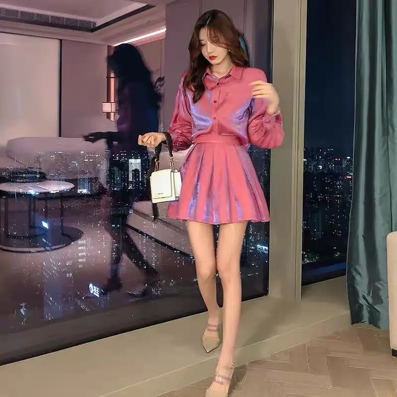 2PCS SET Holographic Reflective Long Shirt Women Harajuku Party Club Sunscreen Fashion Sailor JK Elegant Blouses Skirts Pajamas
2PCS SET Holographic Reflective Long Shirt Women Harajuku Party Club Sunscreen Fashion Sailor JK Elegant Blouses Skirts Pajamas
