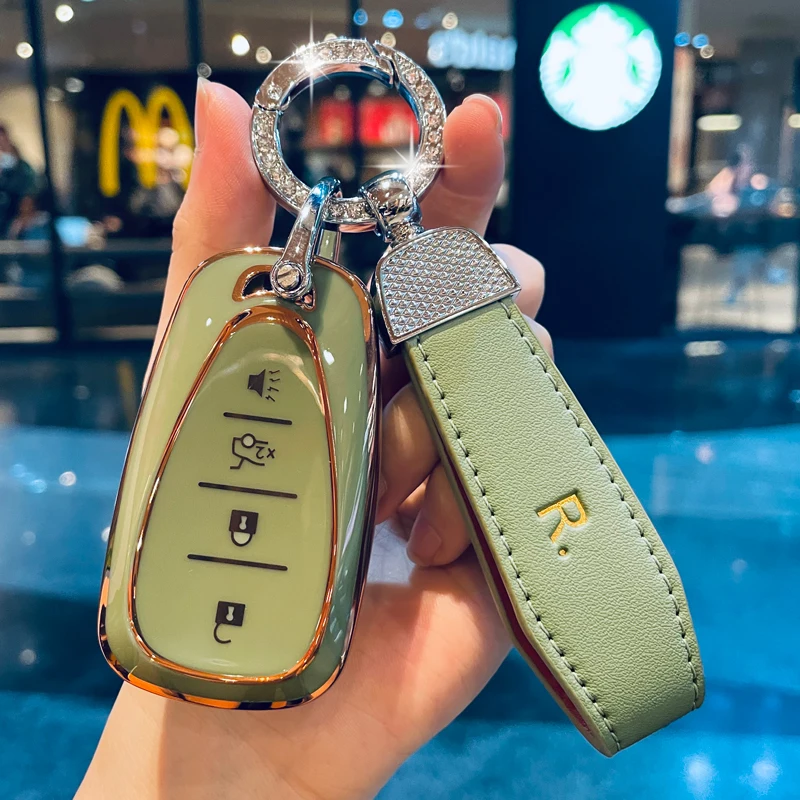 Leather Strap Key Chain 4 Button TPU Car Key Case Cover for Chevrolet New Malibu XL Equinox Car Shell Auto Holder Key Fob Cover
Leather Strap Key Chain 4 Button TPU Car Key Case Cover for Chevrolet New Malibu XL Equinox Car Shell Auto Holder Key Fob Cover