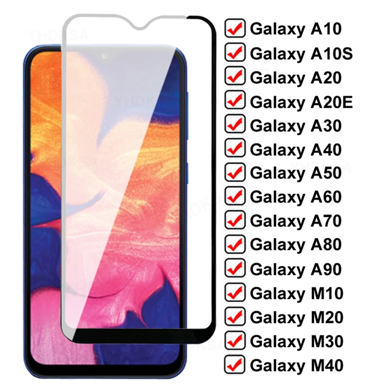 

9D Full Protective Glass For Samsung Galaxy A10 A20 A20E A30 A40 A50 A60 Screen Protector A70 A80 A90 M10 M20 M30 M40 Glass Film