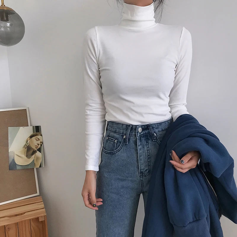 A High-neck bottoming shirt women's autumn and winter 2022 new style plus velvet thick long-sleeved top slim white t-shirt
A High-neck bottoming shirt women's autumn and winter 2022 new style plus velvet thick long-sleeved top slim white t-shirt