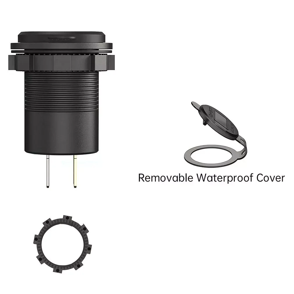 PD Type C/QC 3.0 USB Charger with Switch Socket Power Outlet Adapter Waterproof For 12V 24V Car Truck Boat RV Motorcycle
PD Type C/QC 3.0 USB Charger with Switch Socket Power Outlet Adapter Waterproof For 12V 24V Car Truck Boat RV Motorcycle