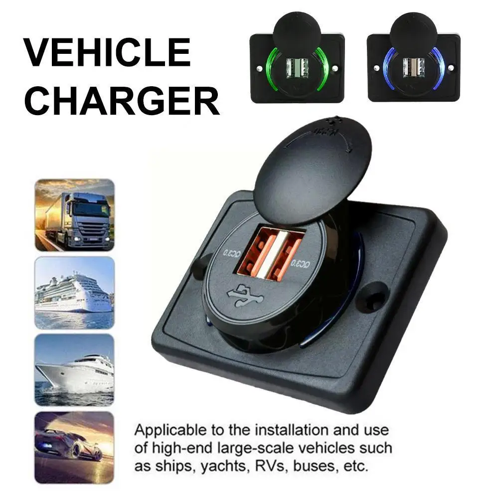 12V Power Outlet Adapter QC3.0Car Cigarette Lighter Socket For Marine Boat Motorcycle Boat RV Modification Charger A8B2
12V Power Outlet Adapter QC3.0Car Cigarette Lighter Socket For Marine Boat Motorcycle Boat RV Modification Charger A8B2