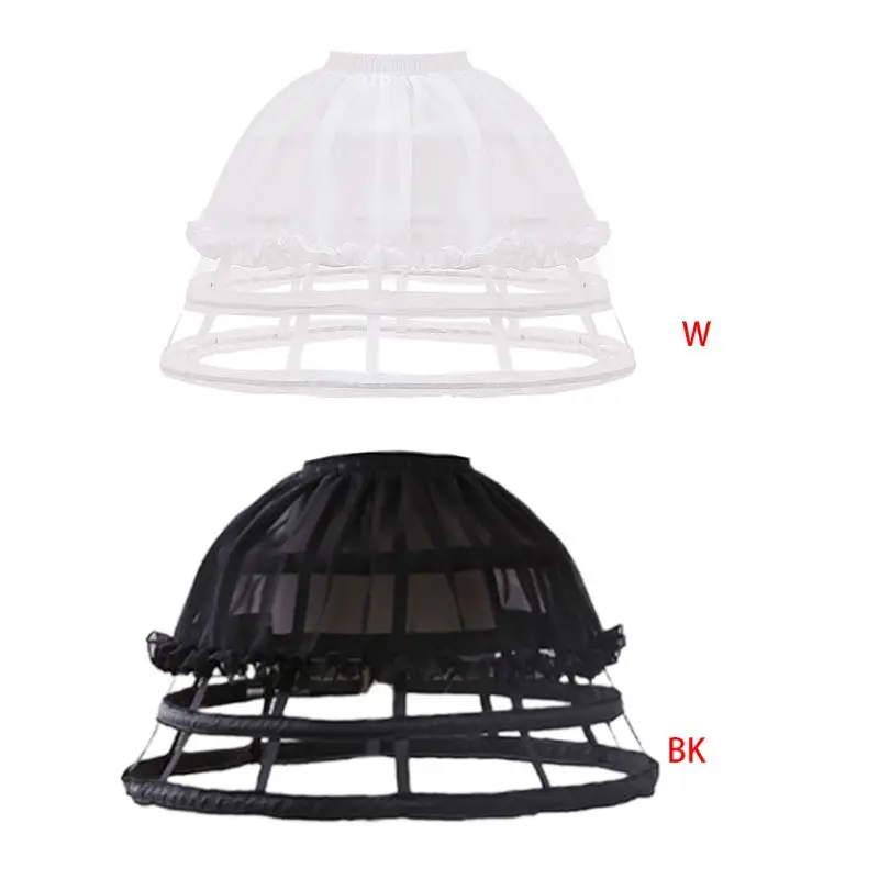 652F Womens Lolita Hollow Out Birdcage Petticoat 4 Hoops Pleated Ruffles Underskirt
652F Womens Lolita Hollow Out Birdcage Petticoat 4 Hoops Pleated Ruffles Underskirt