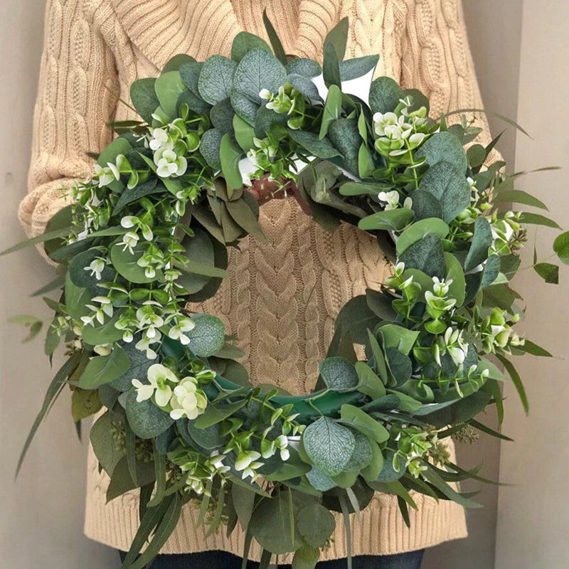 Eucalyptus wreath Artificial plants Background Wall window decorative Wedding party supplies Gifts Diy Christmas home decoration
Eucalyptus wreath Artificial plants Background Wall window decorative Wedding party supplies Gifts Diy Christmas home decoration
