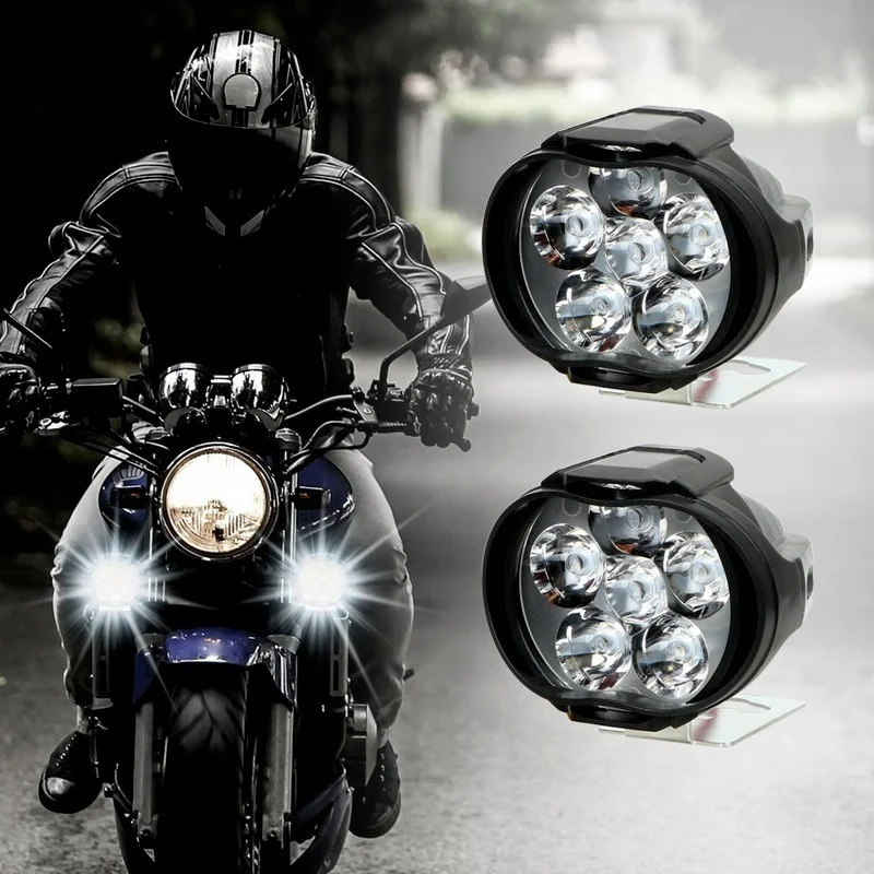 2pcs 6 LED Motorcycle Headlight High Brightness Auxiliary Spotlights Scooters Waterproof Modified Light Bulbs with Switch
2pcs 6 LED Motorcycle Headlight High Brightness Auxiliary Spotlights Scooters Waterproof Modified Light Bulbs with Switch