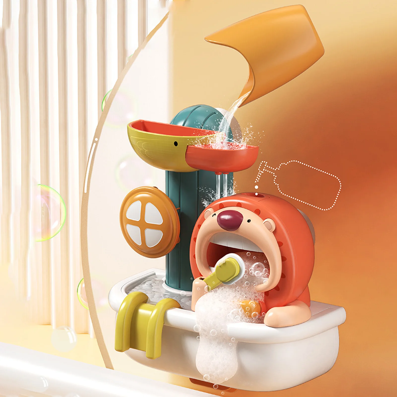 Bath Toys For Toddlers Baby Bath Bubble Machine Safe And Durable Play Water Bathroom Toys Cute Lion Bath Toy For Boys And Girls 
Bath Toys For Toddlers Baby Bath Bubble Machine Safe And Durable Play Water Bathroom Toys Cute Lion Bath Toy For Boys And Girls