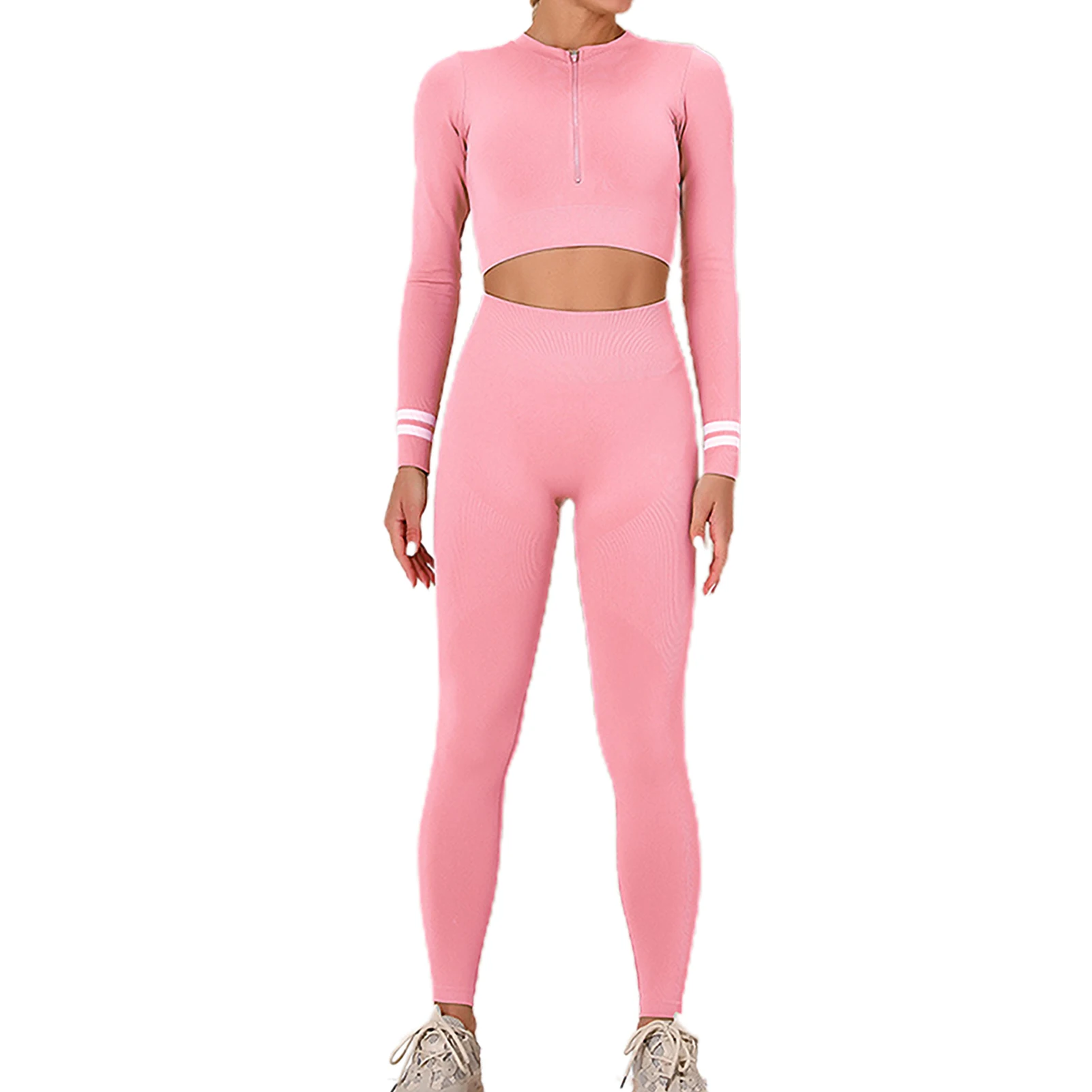 Long Sleeve Zip Yoga Suit for Women High Elastic Breathable Tight Sportswear Two Piece Yoga Fitness Running Tight
Long Sleeve Zip Yoga Suit for Women High Elastic Breathable Tight Sportswear Two Piece Yoga Fitness Running Tight