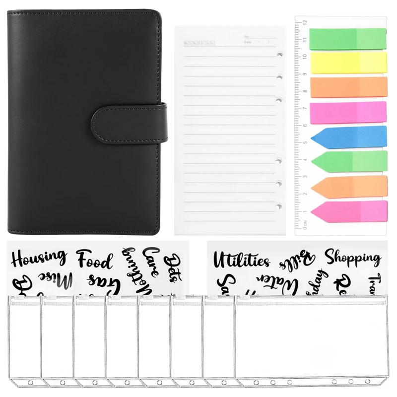 A6 PU Notebook Binder Budget Planning Notepad 6-Ring Binder Cover, Loose-Leaf Paper And Neon Page Maker Saving
A6 PU Notebook Binder Budget Planning Notepad 6-Ring Binder Cover, Loose-Leaf Paper And Neon Page Maker Saving