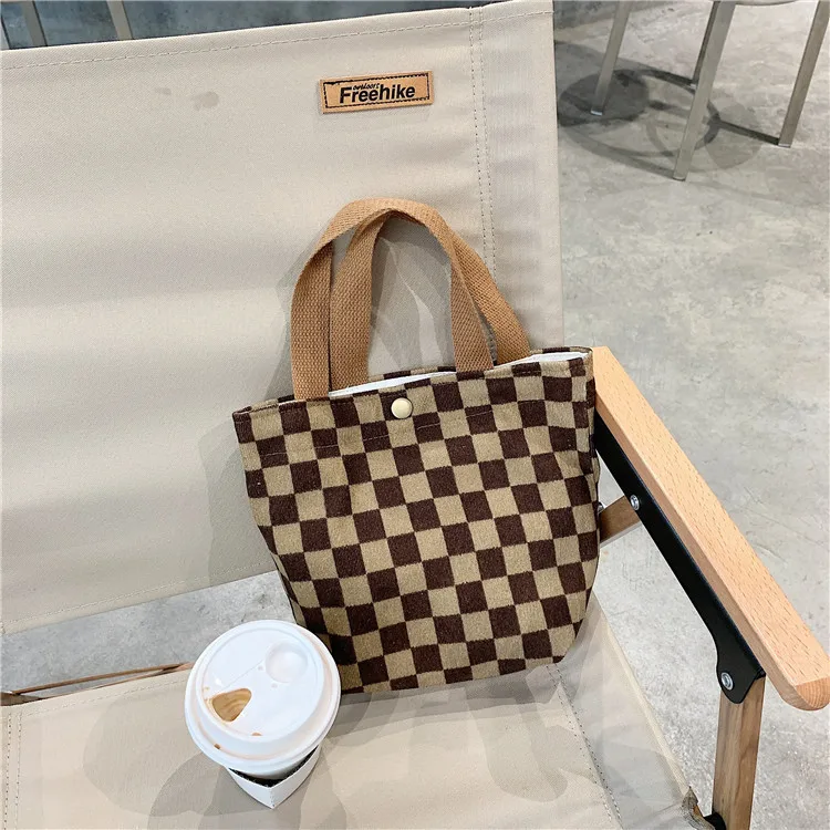 Corduroy Retro Dot Checkerboard Canvas Tote Top-Handle Bag Women Literary Mummy Lunch Bag Box Commuter Female Purses and Handbag
Corduroy Retro Dot Checkerboard Canvas Tote Top-Handle Bag Women Literary Mummy Lunch Bag Box Commuter Female Purses and Handbag