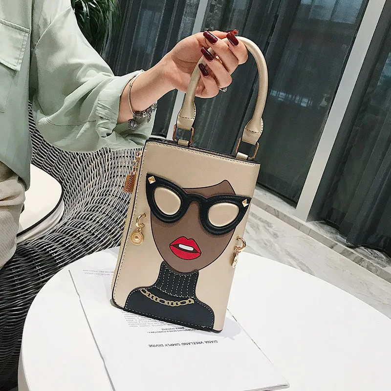 Creative Cartoon Women's Handbags Simple PU Leather Small Women Shoulder Crossbody Bags Fashion Trendy Rivet Shoulder Bag Purses
Creative Cartoon Women's Handbags Simple PU Leather Small Women Shoulder Crossbody Bags Fashion Trendy Rivet Shoulder Bag Purses