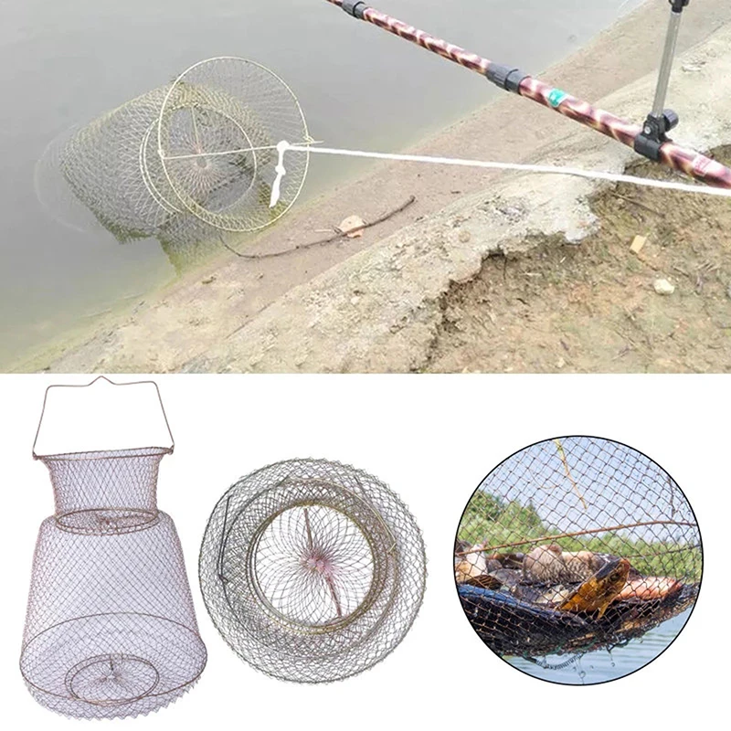 Portable Metal Wire Fishing Net Fish Crabs Squid Shrimp Mesh Cage Cast Net Fishing Trap Network Foldable Fishing Net Tackle
Portable Metal Wire Fishing Net Fish Crabs Squid Shrimp Mesh Cage Cast Net Fishing Trap Network Foldable Fishing Net Tackle