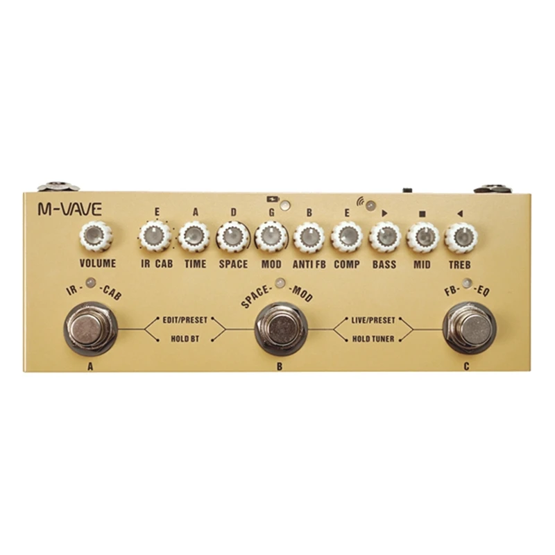 M-VAVE Cube-BABY Rechargeable Multi Effects Pedal For Acoustic Guitar Recording Audio Interface Function Effects Pedal
M-VAVE Cube-BABY Rechargeable Multi Effects Pedal For Acoustic Guitar Recording Audio Interface Function Effects Pedal