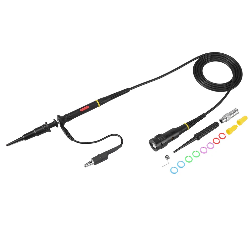 1pc Oscilloscope Probe 200Mhz Oscilloscope Clip Probes BNC Accessories X10/X1 P2200 insulated
1pc Oscilloscope Probe 200Mhz Oscilloscope Clip Probes BNC Accessories X10/X1 P2200 insulated
