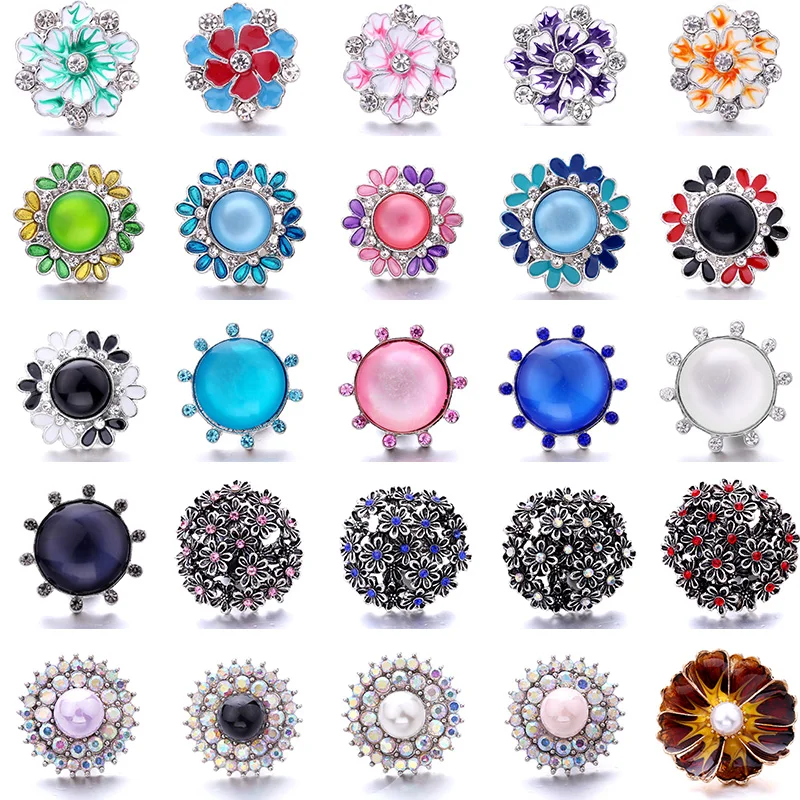 XH5276 Flower Crystal gemstone Birthstone 20mm Metal snap button jewelry DIY bracelet
XH5276 Flower Crystal gemstone Birthstone 20mm Metal snap button jewelry DIY bracelet
