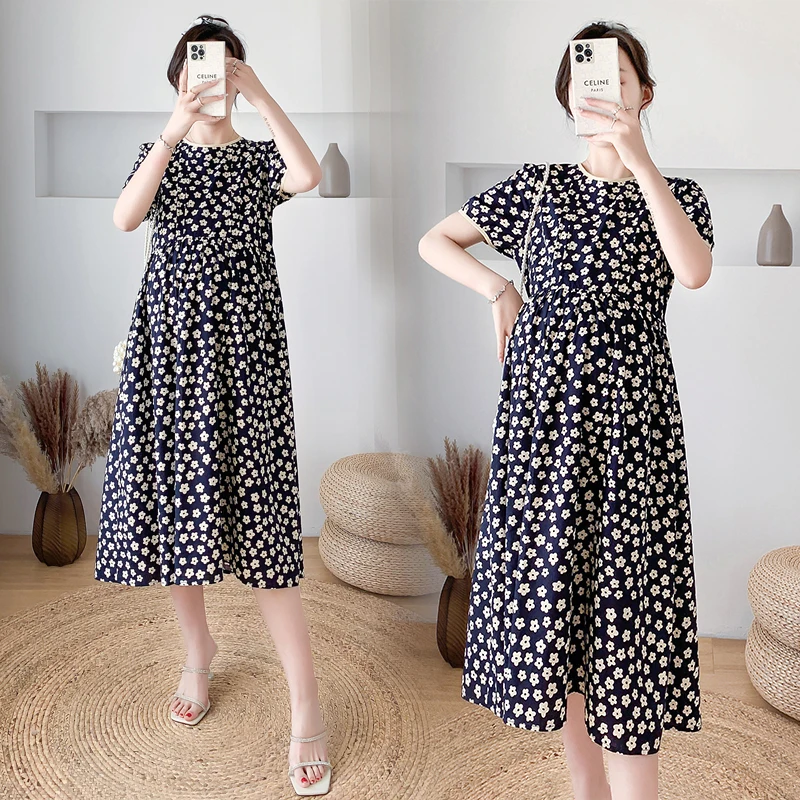 6007# 2022 Summer Korean Fashion Floral Printed Maternity Long Dress Elegant A Line Slim Clothes for Pregnant Women Pregnancy
6007# 2022 Summer Korean Fashion Floral Printed Maternity Long Dress Elegant A Line Slim Clothes for Pregnant Women Pregnancy