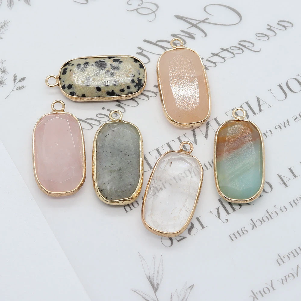 Pink Crystal Charms Natural Stone Pendants for DIY Making Women Necklace Jewelry Amazonite Rose Quartz Rectangle Accessory Charm
Pink Crystal Charms Natural Stone Pendants for DIY Making Women Necklace Jewelry Amazonite Rose Quartz Rectangle Accessory Charm