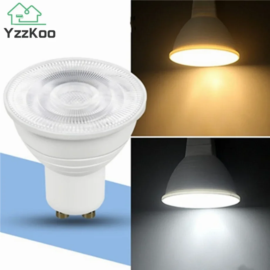 

YzzKoo GU10 MR16 E14 E27 Spotlight 7W AC 220V LED Bulb Beam Angle 24 120 Degree Energy Saving Indoor Light Bulb For Table Lamp