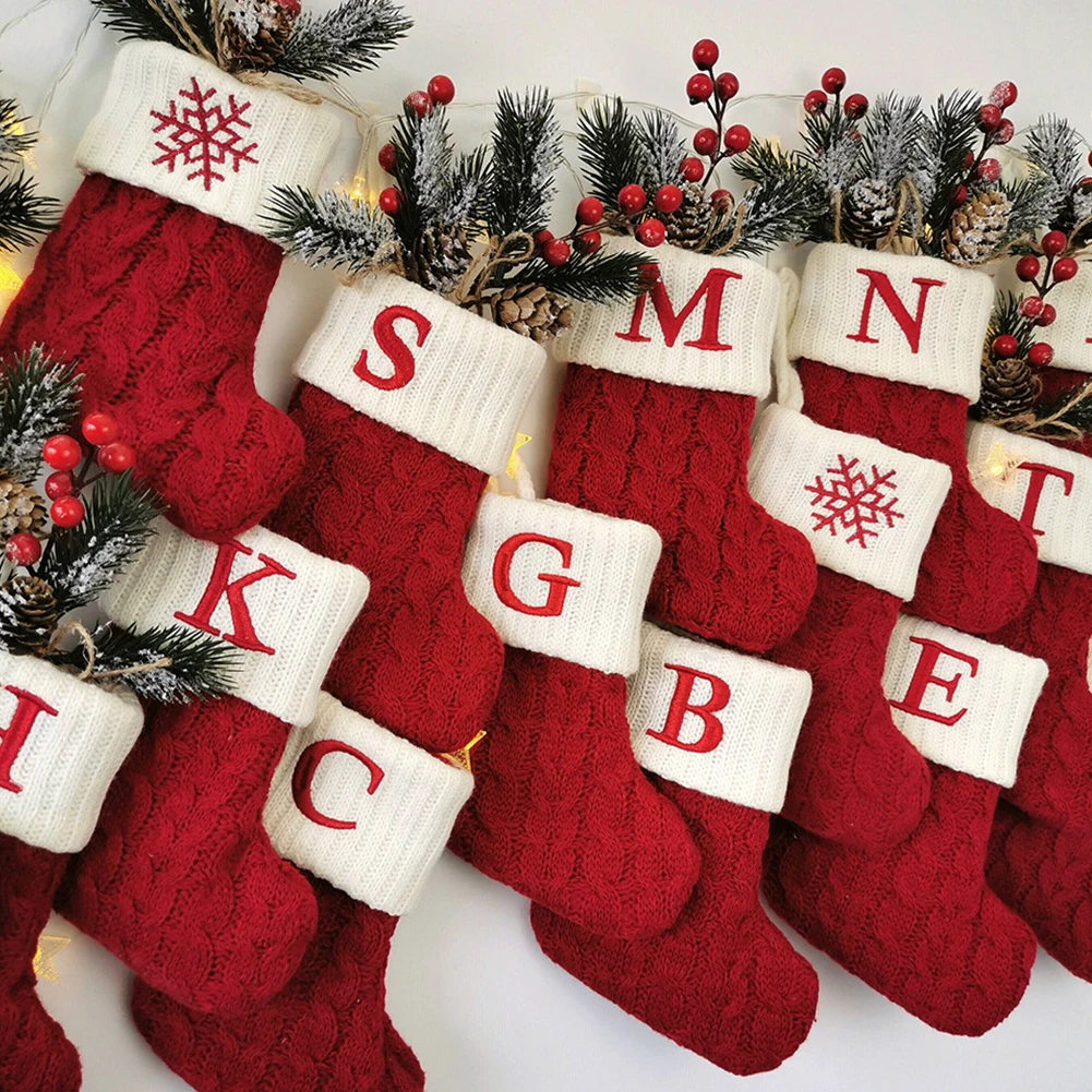 Christmas Knitted Socks Alphabet Christmas Tree Hanging Socks For Home Party Xmas Tree Ornament Gift
Christmas Knitted Socks Alphabet Christmas Tree Hanging Socks For Home Party Xmas Tree Ornament Gift