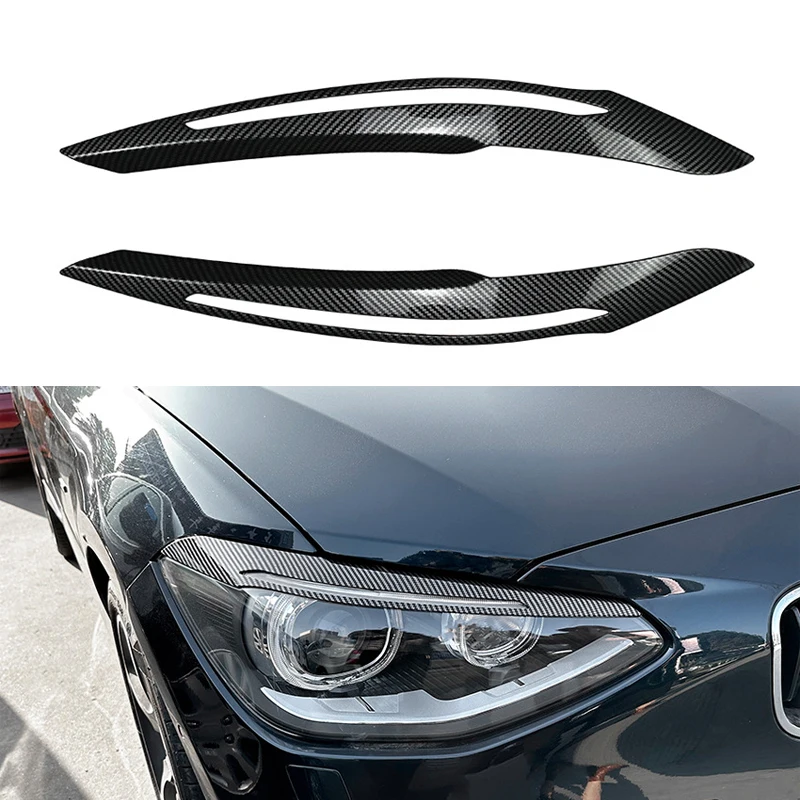 

Автомобильная фара для бровей, лампа для век, фотолампа для бровей, блеск, черное углеродное волокно для BMW F20 F21 1 серии 116i 118i 120i 125i 2011-2014