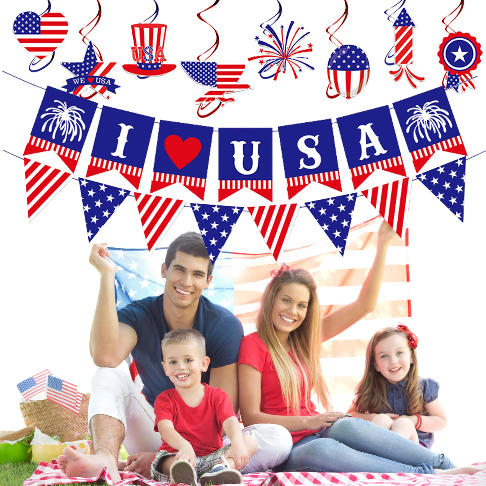 4th Of July Party Garland Decor Independence Day Bunting Flag For Indoor Outdoor Patriotic Party Supplies For Window Wall Door
4th Of July Party Garland Decor Independence Day Bunting Flag For Indoor Outdoor Patriotic Party Supplies For Window Wall Door
