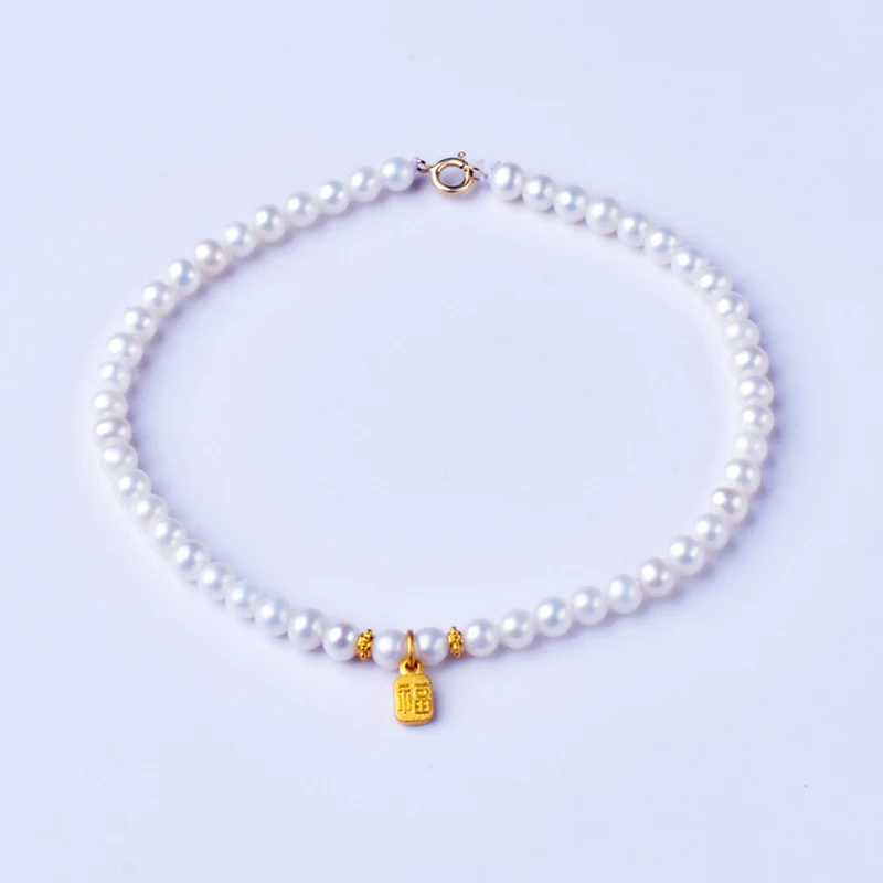 ZHIXI 24K Gold Natural Freshwater Pearl Bracelet Fine Jewelry 3-3.5mm Round Pure AU750 Women's Exclusive Gift S574
ZHIXI 24K Gold Natural Freshwater Pearl Bracelet Fine Jewelry 3-3.5mm Round Pure AU750 Women's Exclusive Gift S574
