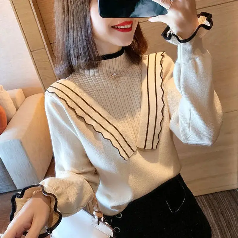 Thickened Half High Collar Sweater Women's Korean 2022 Autumn Winter New Slim Fitting Sweater Long Sleeve Bottomed Outerwear Top
Thickened Half High Collar Sweater Women's Korean 2022 Autumn Winter New Slim Fitting Sweater Long Sleeve Bottomed Outerwear Top