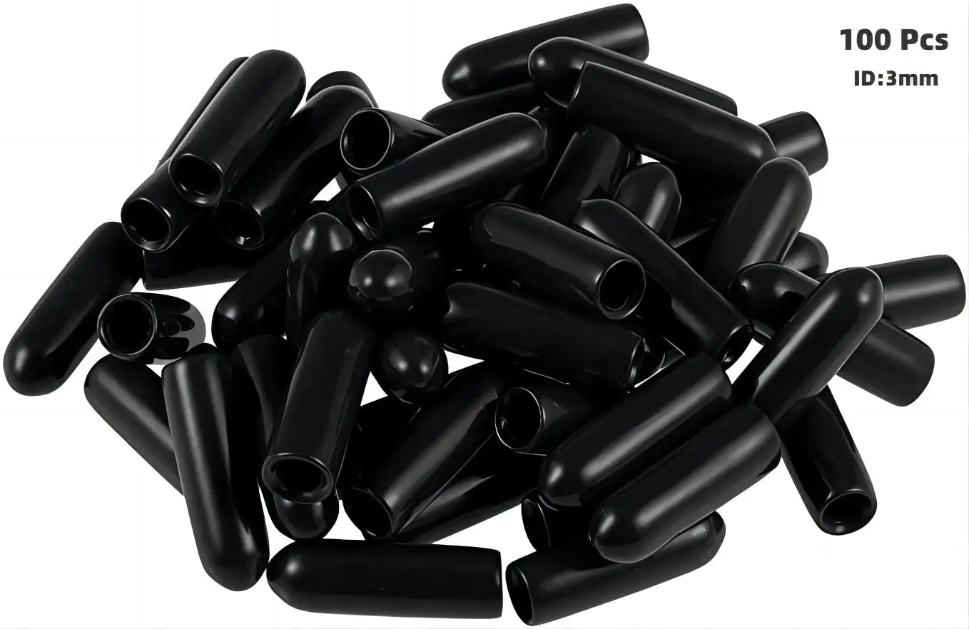 100 Pcs Screw Thread Protectors 1/8" ID Rubber Round End Cap Black Cover Flexible Tube Caps Tubing Tip
100 Pcs Screw Thread Protectors 1/8" ID Rubber Round End Cap Black Cover Flexible Tube Caps Tubing Tip