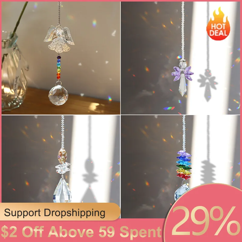 Crystal Sun light catcher Metal Angel Hanging Prism Ornament Pendant for Home Curtain Garden Car Decor
Crystal Sun light catcher Metal Angel Hanging Prism Ornament Pendant for Home Curtain Garden Car Decor