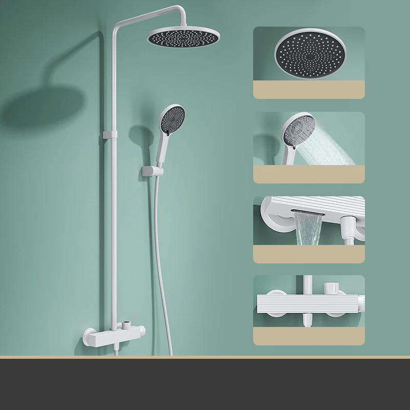 Набор насадок для душа, многофункциональный массажный прибор для ванной комнаты, контроль температуры, Автоматический дождь и вода под выс... 
Набор насадок для душа, многофункциональный массажный прибор для ванной комнаты, контроль температуры, Автоматический дождь и вода под выс...
