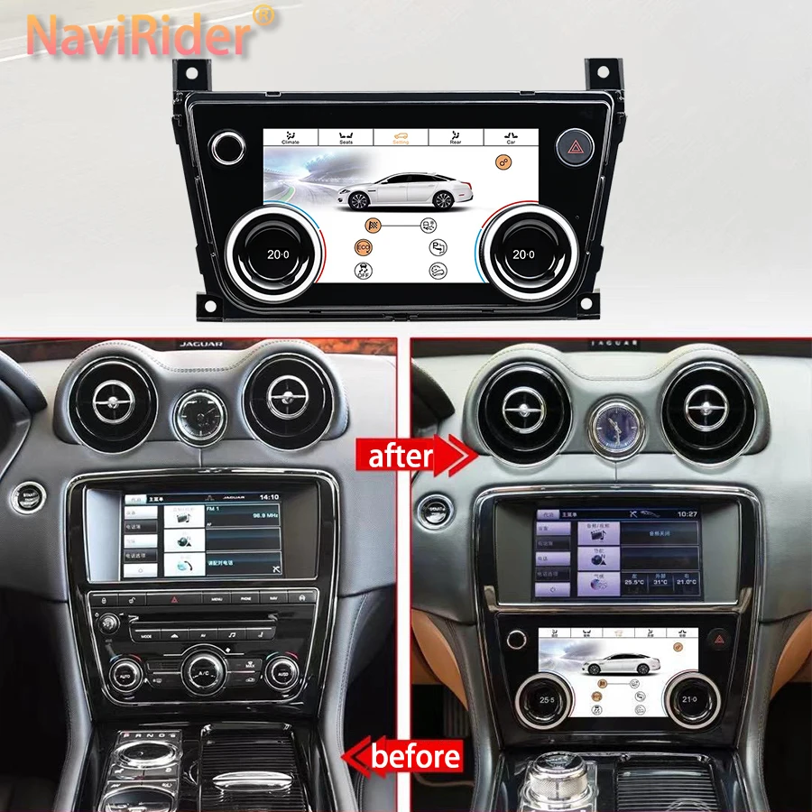 7-дюймовый ЖК-экран для контроля климата для Jaguar 2010-2019 XJL/XJR, панель, легкая установка, сенсорный + физическое управление
7-дюймовый ЖК-экран для контроля климата для Jaguar 2010-2019 XJL/XJR, панель, легкая установка, сенсорный + физическое управление