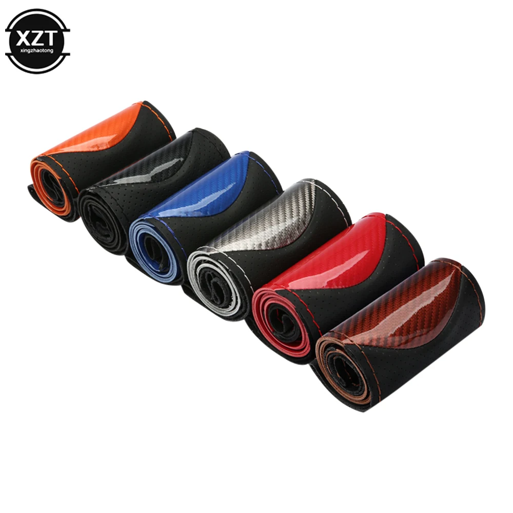 Crystal Carbon Fiber Fashion Sports Hand-stitched Steering Wheel Cover Car Wheel Cover Non-slip Leather Braid For Steering Wheel
Crystal Carbon Fiber Fashion Sports Hand-stitched Steering Wheel Cover Car Wheel Cover Non-slip Leather Braid For Steering Wheel
