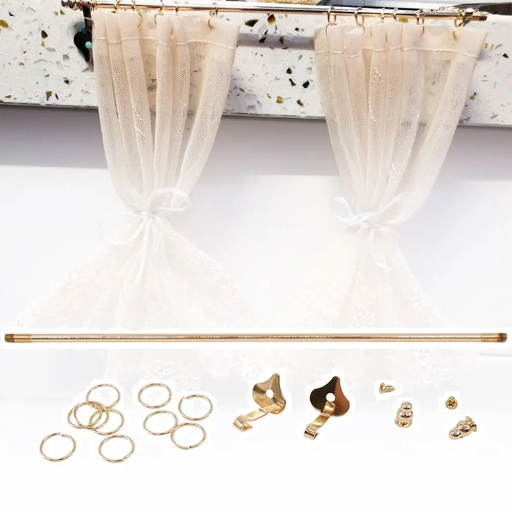 Golden Alloy Exquisite DIY Accessories Mini Hardware With Screws Rings Miniature Curtain Rod Dollhouse Curtain Pole
Golden Alloy Exquisite DIY Accessories Mini Hardware With Screws Rings Miniature Curtain Rod Dollhouse Curtain Pole