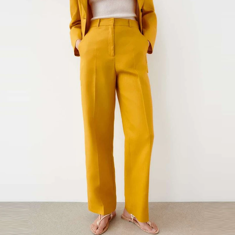 Spring 2022 Women Fashion High Waist Wide Leg Pants Casual Solid Zipper Pocket Long Trousers Mujer Pantalon CD8451
Spring 2022 Women Fashion High Waist Wide Leg Pants Casual Solid Zipper Pocket Long Trousers Mujer Pantalon CD8451